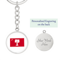The Citadel, BRP Flag, Circle Keychain - Silver