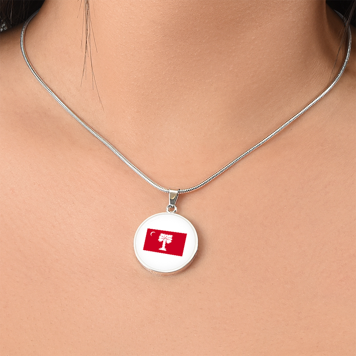 The Citadel, BRP Flag, Circle Necklace - Silver