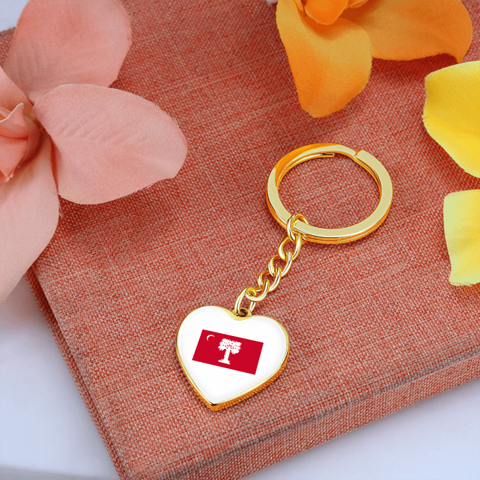The Citadel, BRP Flag, Heart Keychain - Gold