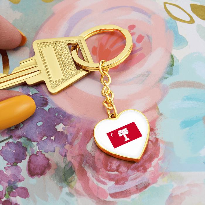 The Citadel, BRP Flag, Heart Keychain - Gold