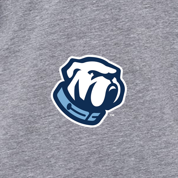 The Citadel, Bulldog, Infant Fine Jersey Character Hooded Long Sleeve Bodysuit with Ears - Gray/White