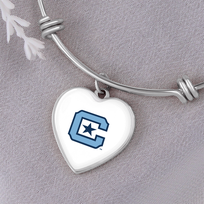 The Citadel, C - Star logo, Luxury Heart Bangle - Silver