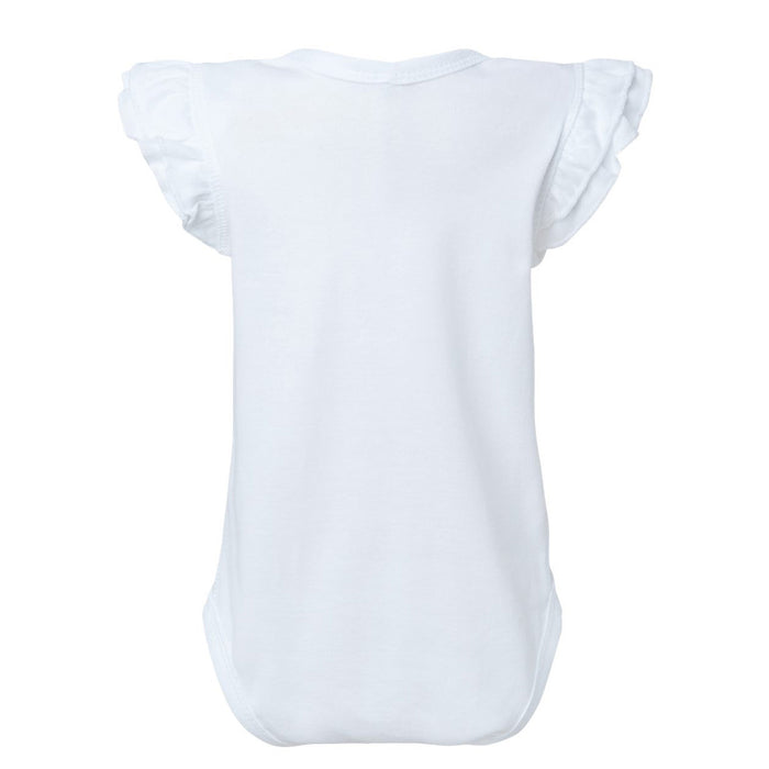 The Citadel, C Spike, Infant Flutter Sleeve Baby Rib Bodysuit - White