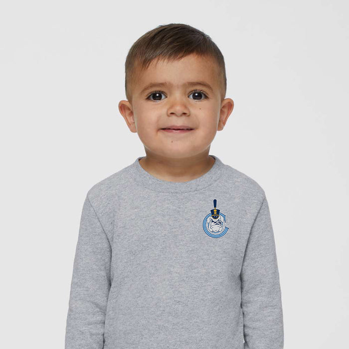 The Citadel, C Spike, Toddler Cotton Jersey Long Sleeve Tee - Gray