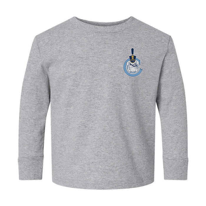 The Citadel, C Spike, Toddler Cotton Jersey Long Sleeve Tee - Gray