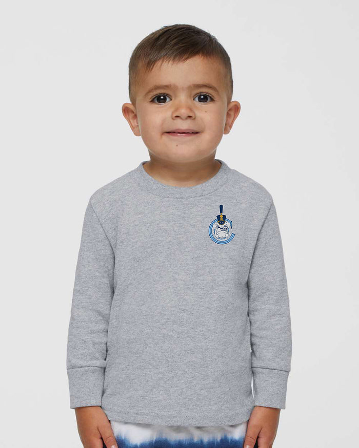 The Citadel, C Spike, Toddler Cotton Jersey Long Sleeve Tee - Gray