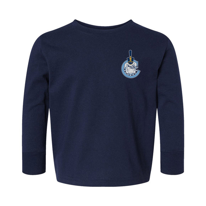 The Citadel, C Spike, Toddler Cotton Jersey Long Sleeve Tee - Navy