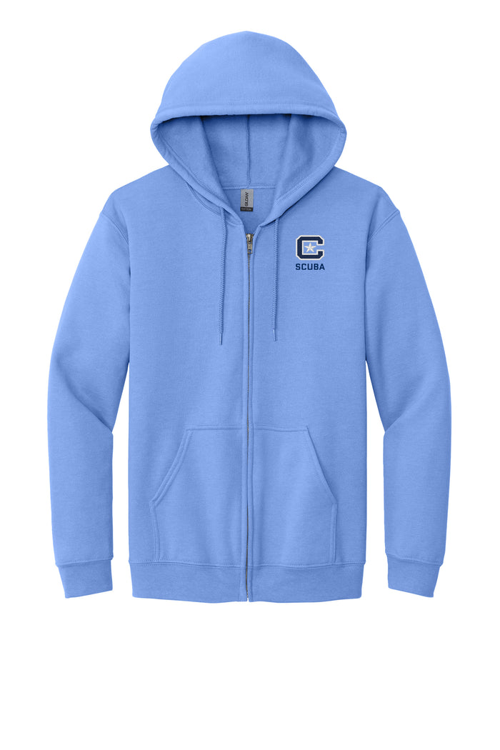 The Citadel, C Star, Club Sports - Scuba,  Heavy Blend™ Full-Zip Hooded Sweatshirt - Carolina Blue