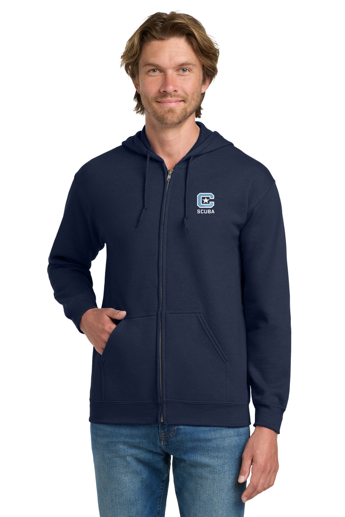 The Citadel, C Star, Club Sports - Scuba,  Heavy Blend™ Full-Zip Hooded Sweatshirt - Navy