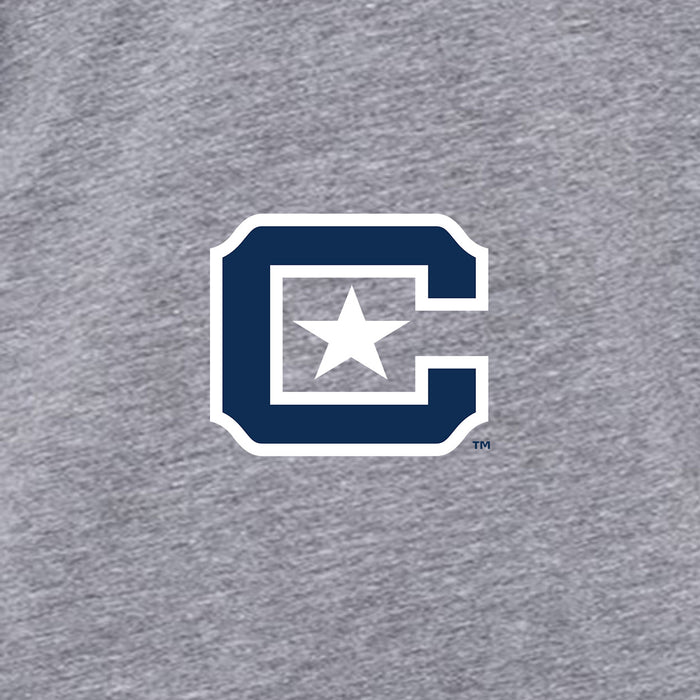 The Citadel, C Star, Infant Fine Jersey Character Hooded Long Sleeve Bodysuit with Ears - Gray/White