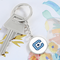 The Citadel, C Star logo, Circle Keychain - Silver
