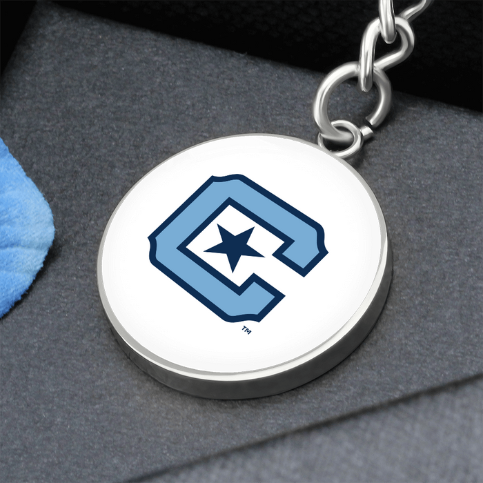 The Citadel, C Star logo, Circle Keychain - Silver