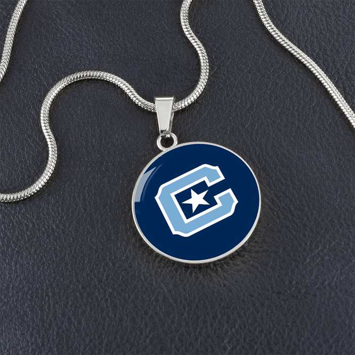 The Citadel, C Star logo, Circle Necklace - Silver