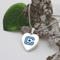 The Citadel, C Star logo, Heart Necklace - Silver