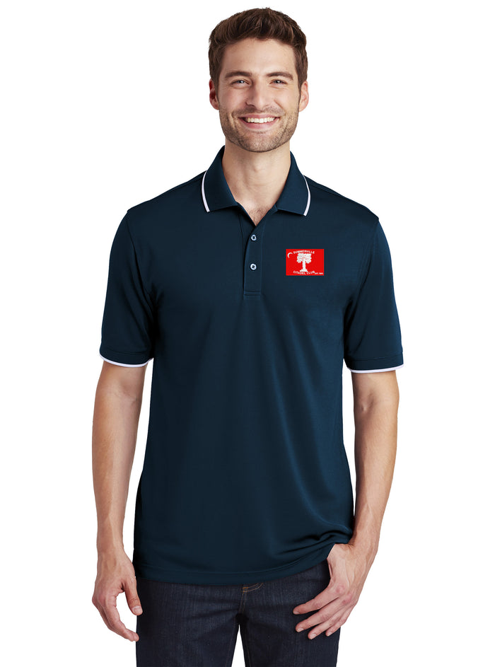 The Citadel, Citadel Club, Summerville, UV Micro-Mesh Tipped Polo -Navy