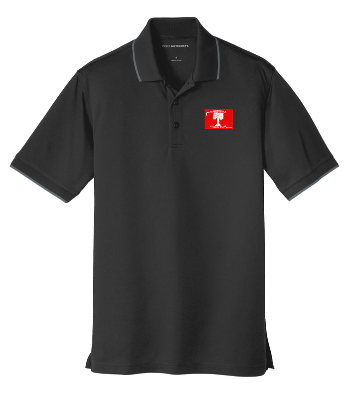 The Citadel, Citadel Club, Summerville, UV Micro-Mesh Tipped Polo - Black