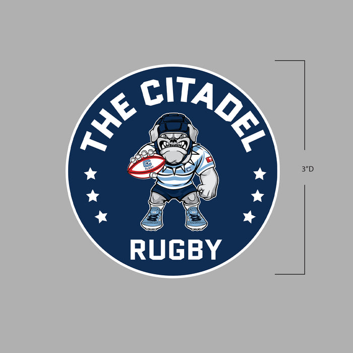 The Citadel, Club Sport - Rugby, Rugby Spike, Circle, Sticker