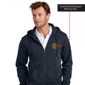 The Citadel, Customizable (Your Year) Embroidered Ring Bezel Design, Brooks Brothers® Double-Knit Full-Zip Hoodie - Navy
