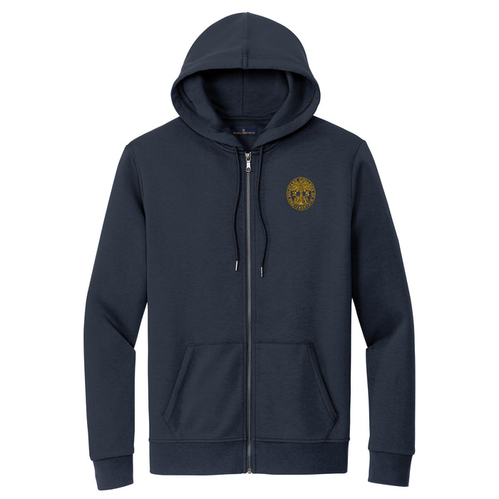 The Citadel, Customizable (Your Year) Embroidered Ring Bezel Design, Brooks Brothers® Double-Knit Full-Zip Hoodie - Navy