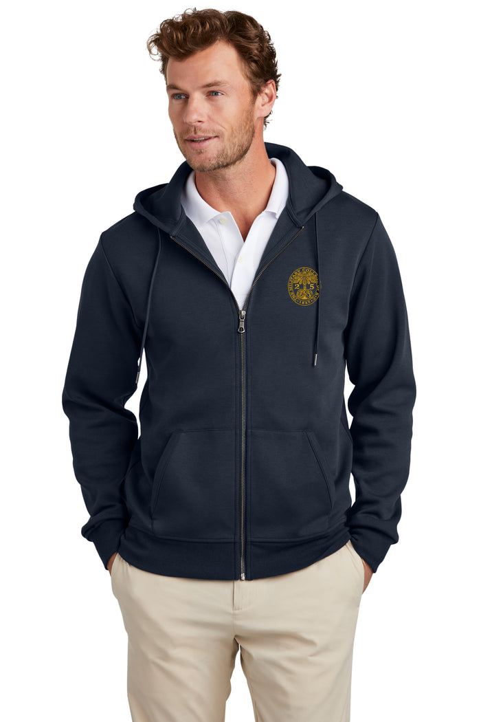 The Citadel, Customizable (Your Year) Embroidered Ring Bezel Design, Brooks Brothers® Double-Knit Full-Zip Hoodie - Navy
