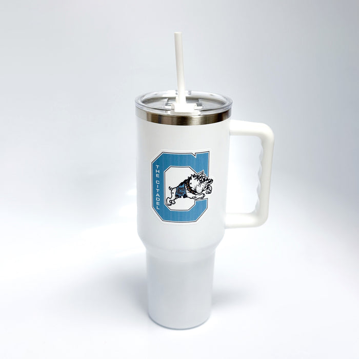 The Citadel, Jumping Bulldog, Stainless Steel Insulated Tumbler - 40oz