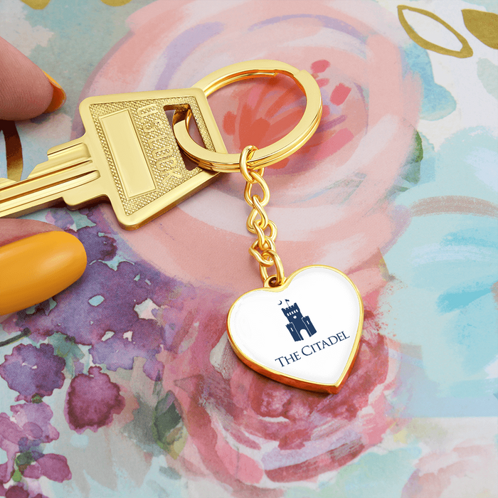 The Citadel, logo, Heart Keychain - Gold