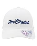The Citadel, Script, Women's Perforated Performance Cap White