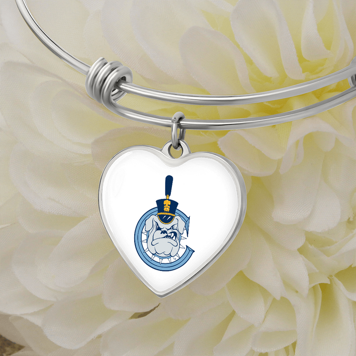 The Citadel, Spike - C logo, Luxury Heart Bangle - Silver