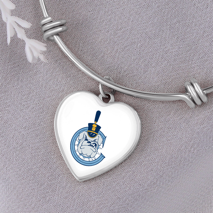 The Citadel, Spike - C logo, Luxury Heart Bangle - Silver