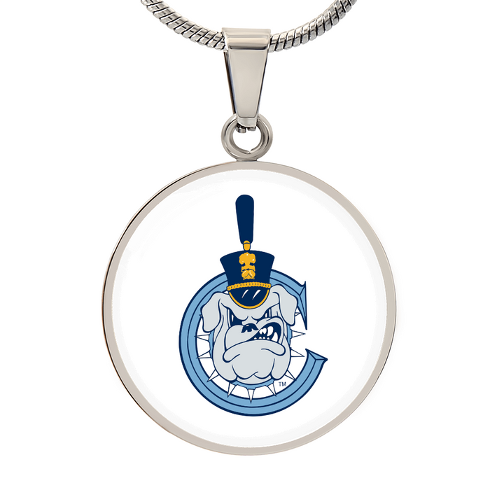 The Citadel, Spike C logo, Circle Necklace - Silver