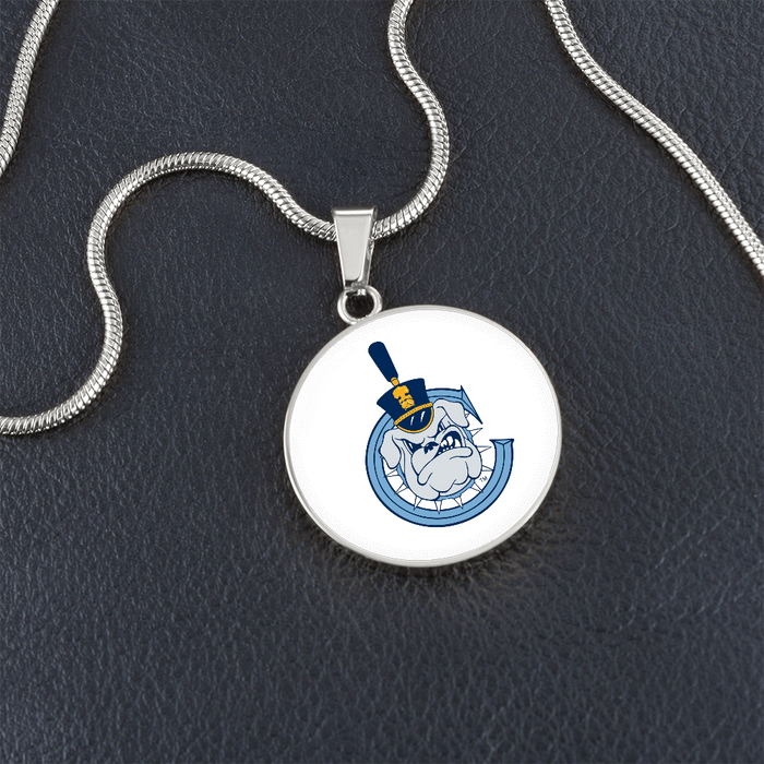The Citadel, Spike C logo, Circle Necklace - Silver