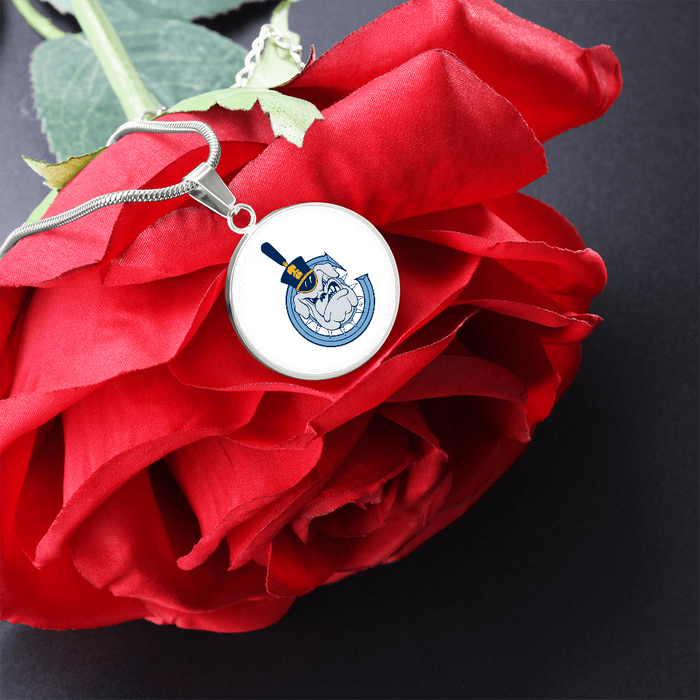 The Citadel, Spike C logo, Circle Necklace - Silver