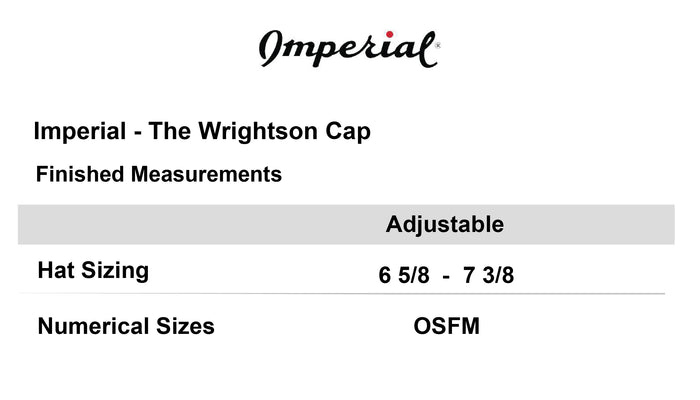The Citadel, Spike, Imperial - The Wrightson Cap - Finished Measurements