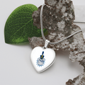 The Citadel, Spike logo, Heart Necklace - Silver