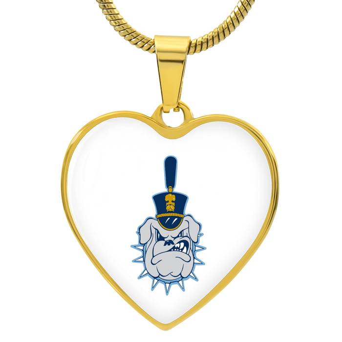 The Citadel, Spike logo, Heart Necklace - Gold