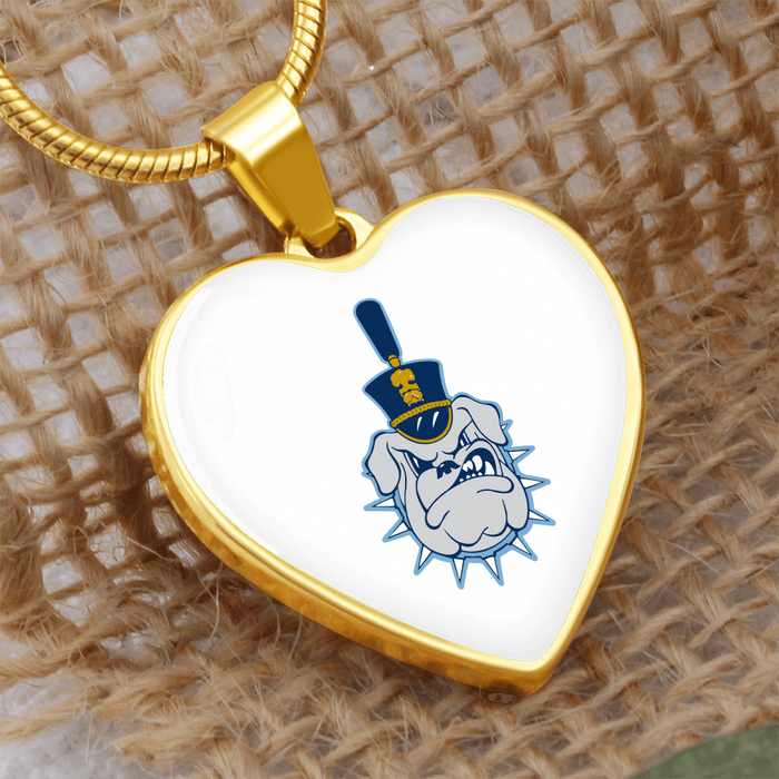 The Citadel, Spike logo, Heart Necklace - Gold