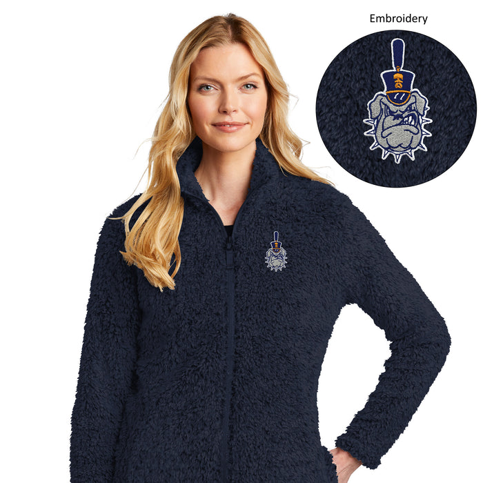 The Citadel, Spike, Navy Ladies Cozy Fleece, Full Zip Jacket- Navy