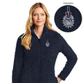 The Citadel, Spike, Navy Ladies Cozy Fleece, Full Zip Jacket- Navy