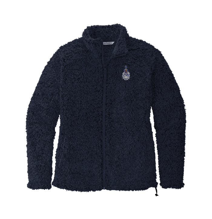 The Citadel, Spike, Navy Ladies Cozy Fleece, Full Zip Jacket- Navy