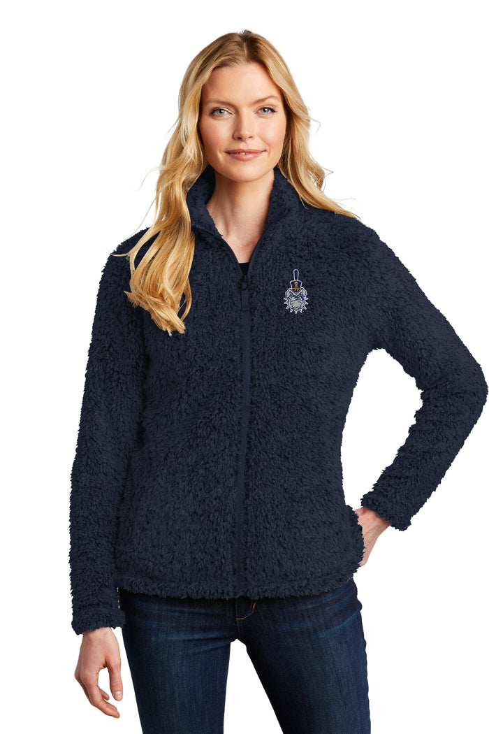 The Citadel, Spike, Navy Ladies Cozy Fleece, Full Zip Jacket- Navy