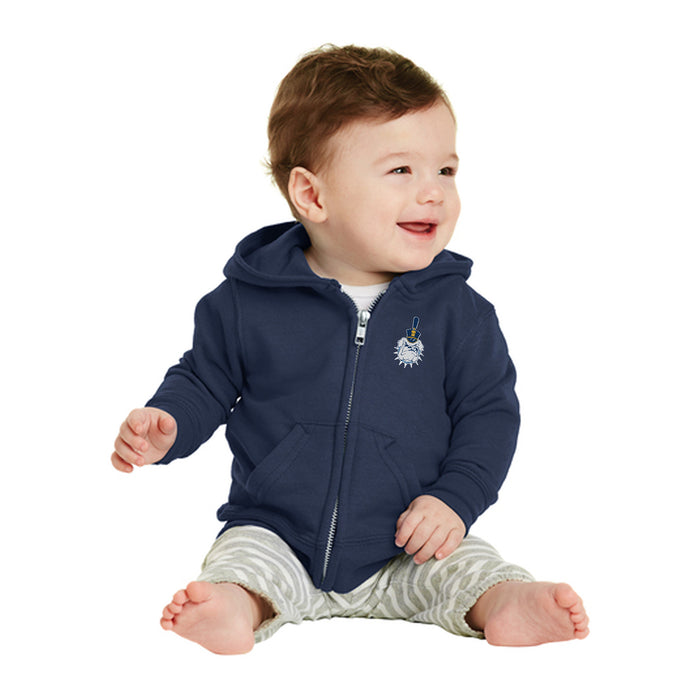 The Citadel, Spike, Port & Co™ Infant Core Fleece Full-Zip Hooded Sweatshirt - Navy