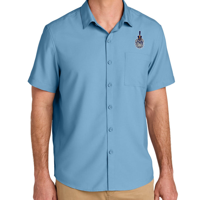The Citadel, Spike, Short Sleeve UV Dockside Shirt- Carolina Blue