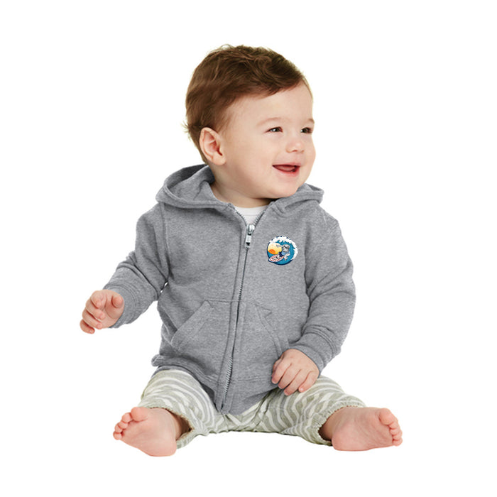 The Citadel, Spike Surfing, Port & Co™ Infant Core Fleece Full-Zip Hooded Sweatshirt - Gray