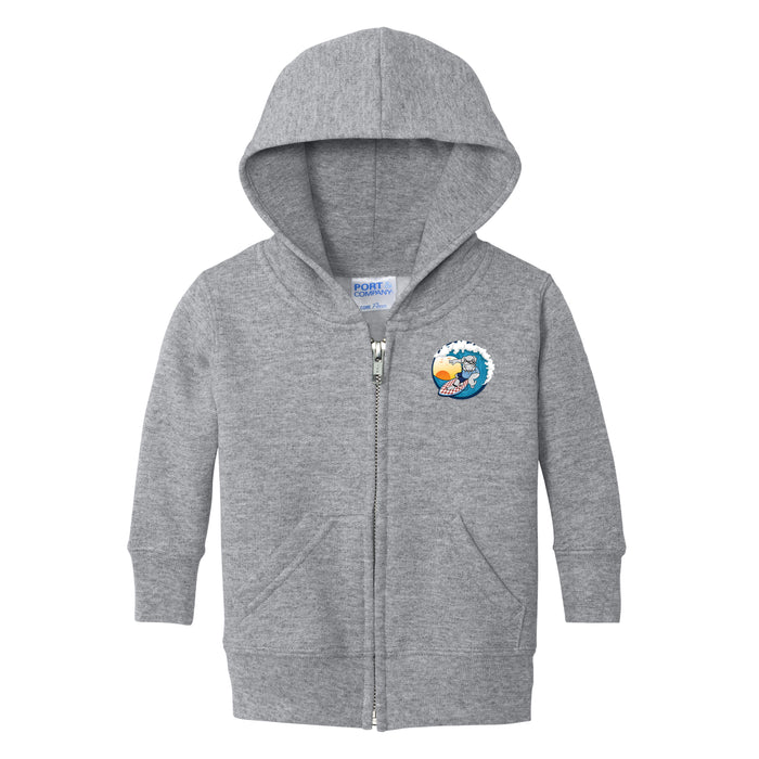 The Citadel, Spike Surfing, Port & Co™ Infant Core Fleece Full-Zip Hooded Sweatshirt - Gray