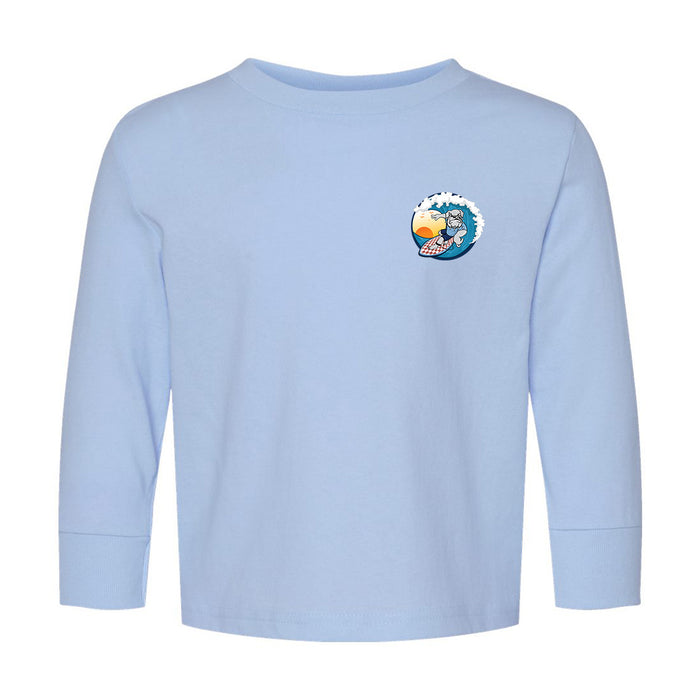 The Citadel, Spike Surfing, Toddler Cotton Jersey Long Sleeve Tee - Light Blue