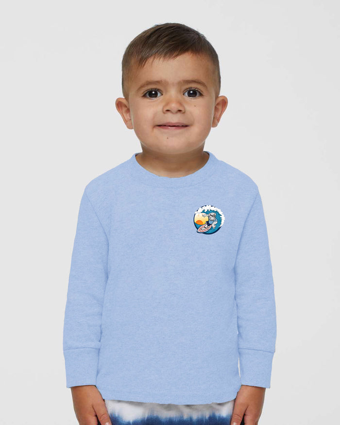 The Citadel, Spike Surfing, Toddler Cotton Jersey Long Sleeve Tee - Light Blue
