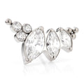 TI COUTURE THREADLESS GRADUATED MARQUISE LABRET - Pic&Mix The Body Jewellery Shop