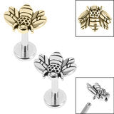 Ti Micro bar - internal thread bee top - Pic&Mix The Body Jewellery Shop