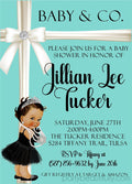 baby and co baby shower invitations tiffany blue boutique design