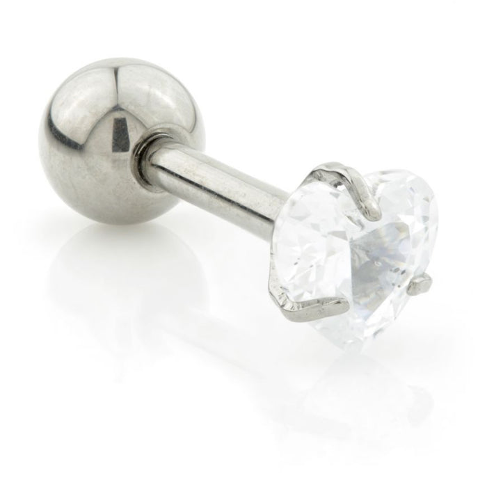 Titanium 1.2x6mm high polish star or Heart micro bars - Pic&Mix The Body Jewellery Shop